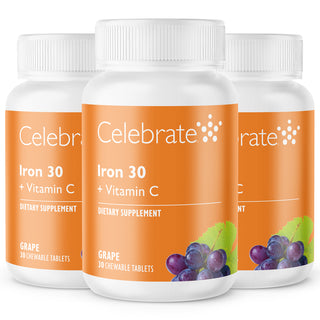 Demir 30 mg + C Vitamini, Çiğnenebilir, Grape 