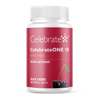 CelebrateONE 18 Günde Bir Kez Bariatrik Multivitamin ile Demir, Çiğnenebilir