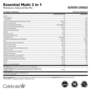 Essential Multi 3'ü 1 Arada Multivitamin ile Kalsiyum, İçecek Karışım