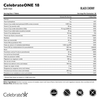 CelebrateONE 18 Μία φορά την ημέρα βαριατρική πολυβιταμίνη με σίδηρο, μασώμενο