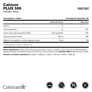 Calcium PLUS 500 Μασώμενο 