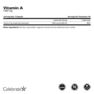 Vitamin A 7500mcg (25.000 IU)