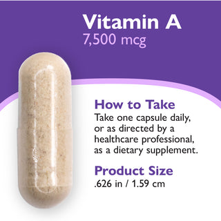 Βιταμίνη Α 7.500mcg (25.000 IU), Κάψουλες
