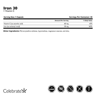 Σίδηρος 30 mg + Βιταμίνη C, Κάψουλες 