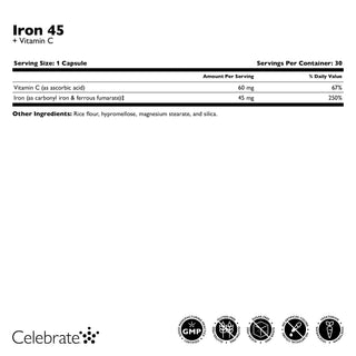 Σίδηρος 45 mg + Βιταμίνη C, Κάψουλες