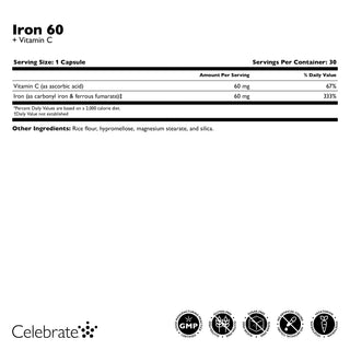 Σίδηρος 60 mg + Βιταμίνη C, κάψουλες