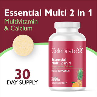 Essential Multi 2 σε 1 πολυβιταμίνη με ασβέστιο, μασώμενο