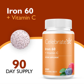 Σίδηρος 60 mg + Βιταμίνη C, Μασώμενο, Berry 