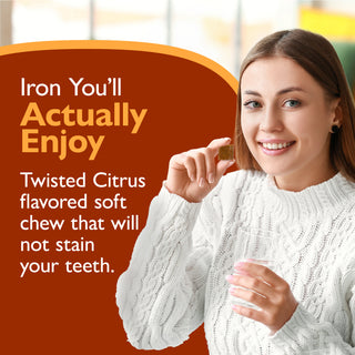 Σίδηρος 60 mg + Βιταμίνη C, Μαλακά μασήματα, Twisted Citrus