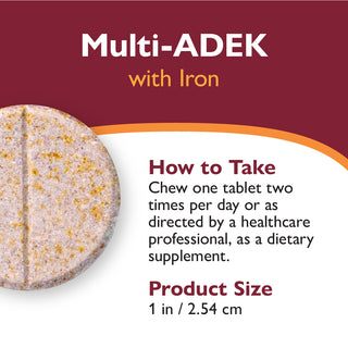 Βιταμίνη Multi-ADEK με 60mg σίδηρο, μασώμενη, Grape