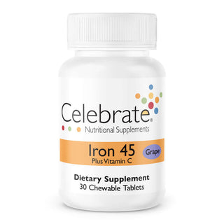 Σίδηρος 45 mg + Βιταμίνη C, Μασώμενο, Grape 