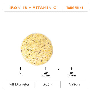 Iron 18 mg + Vitamin C, Chewable Tablets, Orange