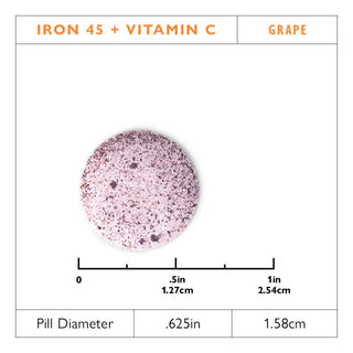 Σίδηρος 45 mg + Βιταμίνη C, Μασώμενο, Grape 