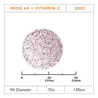 Σίδηρος 60 mg + Βιταμίνη C, Μασώμενο, Berry 