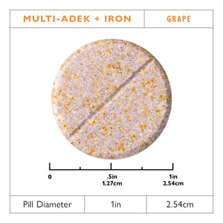 Βιταμίνη Multi-ADEK με 60mg σίδηρο, μασώμενη, Grape